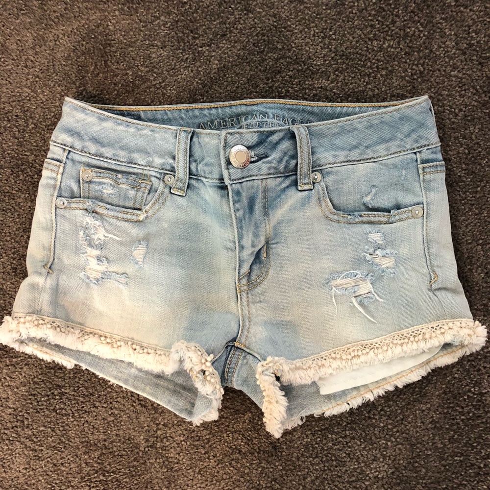 American Eagle fringe shorts
